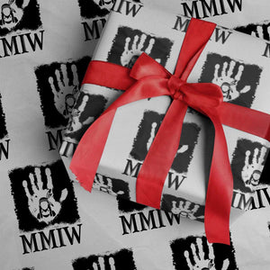 Stop MMIW Wrapping Paper Roll Voices For Stolen Sisters Red Handprint Graphic TS12 White Print Your Wear