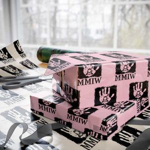 Stop MMIW Wrapping Paper Roll Voices For Stolen Sisters Red Handprint Graphic TS12 Light Pink Print Your Wear