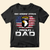 Personalized Veteran T Shirt U.S Veteran Proud Dad CTM Custom - Printyourwear