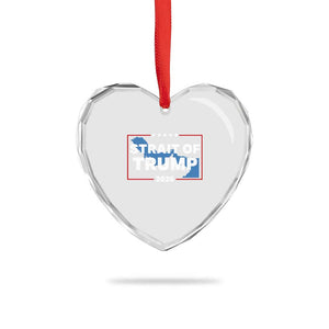 Strait of Trump 2026 Heart Crystal Glass Ornament Middle East Map Political Graphic TS02 Print Your Wear