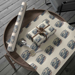 Strait of Trump 2026 Vintage Old Americana Wrapping Paper Roll American Flag Nautical Patriotic Graphic TS02 Beige Print Your Wear