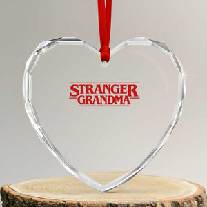 Stranger Grandma Heart Crystal Glass Ornament Funny Grandmother Movie Gift TS11 Transparent Glass 3'' Heart Print Your Wear