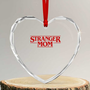 Stranger Mom Heart Crystal Glass Ornament Funny Mothers Day Movie Gift TS11 Transparent Glass 3'' Heart Print Your Wear