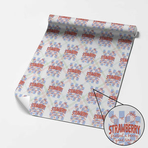 Strawberry Festival Wrapping Paper Roll 1968 A Berry Good Time Summer TS14 Christmas Plaid Print Your Wear