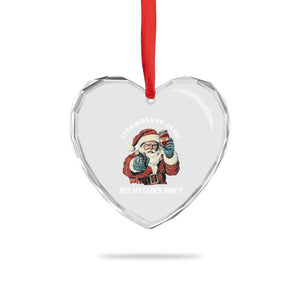 Strawberry Jams But My Gun Do Not Heart Crystal Glass Ornament Funny Santa Gun Christmas TS14 Print Your Wear