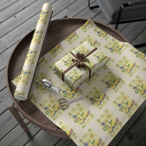 Striped Summer Lemonade Wrapping Paper Roll Preppy Brushstroke Aesthetic Graphic TS12 Beige Print Your Wear