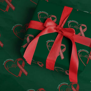 Stroke Awareness Wrapping Paper Roll Stroke Survivor Warrior Brain Attack TS11 Green Print Your Wear