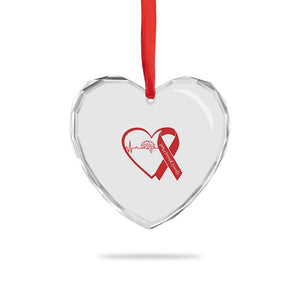 Stroke Awareness Heart Crystal Glass Ornament Stroke Survivor Warrior Brain Attack TS11 Print Your Wear