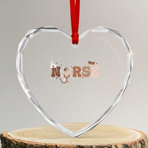 Strong Black Nurse Heart Crystal Glass Ornament African American Healthcare Hero Gift TS12 Transparent Glass 3'' Heart Print Your Wear