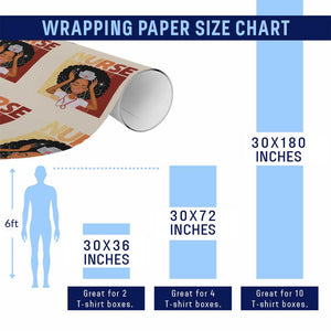 Strong Black Nurse Wrapping Paper Roll Black History Medical Professional Gift TS12 Print Your Wear