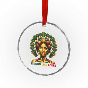 Strong Like Ackee Empowered Woman Crystal Glass Ornament Jamaican National Fruit Heritage Pride TS02 Print Your Wear