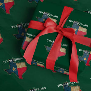 Strong Texas Wrapping Paper Roll Retro Lone Star State Pride Distressed Flag TS02 Green Print Your Wear