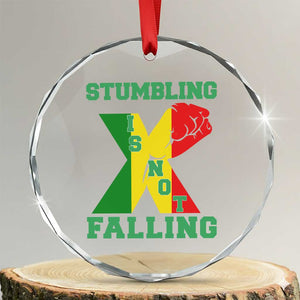Stumbling Is Not Falling Crystal Glass Ornament African American Black History Month TS12 Transparent Glass 3'' Circle Print Your Wear