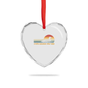 Stupid Canadian Wolf Bird Heart Crystal Glass Ornament Retro LGBT Hockey Fan TS10 Print Your Wear