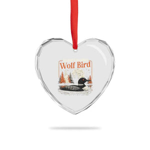 Stupid Canadian Wolf Bird Heart Crystal Glass Ornament Retro LGBT Hockey Fan Romance TS10 Print Your Wear
