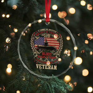 Submarine Veteran Crystal Glass Ornament It Cannot Be Inherited Nor Can It Be Purchased I Have Earned It TS11 Print Your Wear