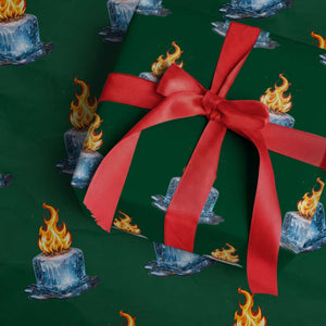 Subtle Anti Ice Wrapping Paper Roll Ice Melting Satire Political Humor TS10 Green Print Your Wear