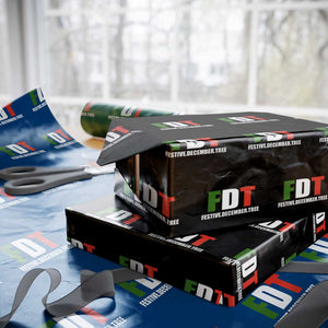 Subtle FDT Christmas Wrapping Paper Roll Hidden Message Funny Festive December Tree TS10 Black Print Your Wear