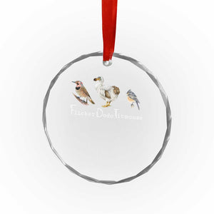 Subtle FDT Crystal Glass Ornament Flicker Dodo Titmouse Bird TS10 Print Your Wear