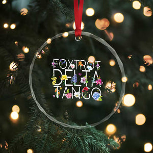 Subtle FDT Floral Crystal Glass Ornament Foxtrot Delta Tango Flower Resist TS10 Print Your Wear