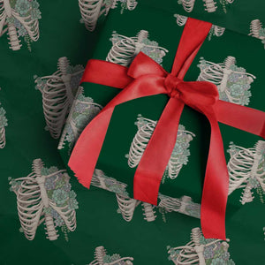 Succulent Body Skeleton Wrapping Paper Roll Creepy Plant Lover Gift TS12 Green Print Your Wear