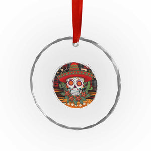 Sugar Skull Mexican Christmas Crystal Glass Ornament TS14 Print Your Wear
