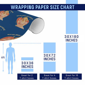 Sugar Spice and F Ice Retro Fairy Wrapping Paper Roll Feminist Against Ice Protest Political Resistance TS02 Print Your Wear