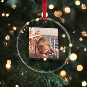 Summer Capybara Pregnancy Crystal Glass Ornament Baby Announcement Gift