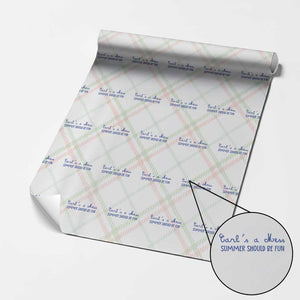 Summer Should be Fun Wrapping Paper Roll Funny Reality TV Carl's a Mess Meme TS14 Christmas Plaid Print Your Wear