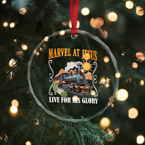 Summer VBS 2025 Crystal Glass Ornament Marvel at Jesus Live for His Glory Christian Bible Camp TS02 Print Your Wear