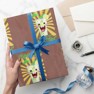 Summers Are Made For Mojitos Wrapping Paper Roll Funny Vacation Cocktail TS12 Mocha Print Your Wear