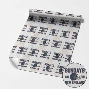 Sundays Are For NE Wrapping Paper Roll Game Day Lover Gift TS12 Christmas Plaid Print Your Wear