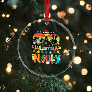 Sunglasses Beach Christmas in July Crystal Glass Ornament Santa Summer Xmas TS10 Print Your Wear