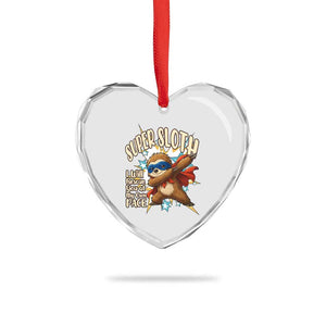 Super Sloth I Will Rescue You Heart Crystal Glass Ornament Funny Sloth Lover Gift TS12 Print Your Wear
