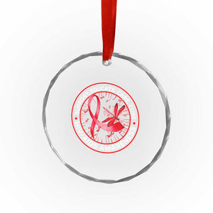 Support Educate Care Cure Crystal Glass Ornament HIV Awareness Month Gift TS12 Print Your Wear