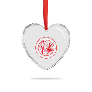 Support Educate Care Cure Heart Crystal Glass Ornament HIV Awareness Month Gift TS12 Print Your Wear