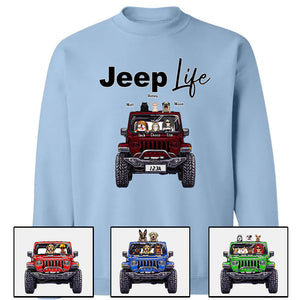 Custom Jeep Shirts, Jeep Life Jeep Dog Jeep Cat Apparel CTM00 Custom - Printyourwear