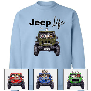 Custom Jeep Shirts, Jeep Life Jeep Dog Jeep Cat Apparel CTM00 Custom - Printyourwear