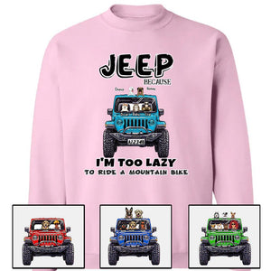 Custom JP Shirts, JP Because I'm Too Lazy To Ride A Mountain Bike JP Dog JP Cat Apparel CTM00 Custom - Printyourwear