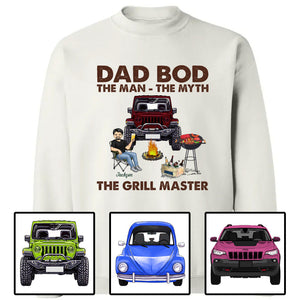 Custom JP Shirts, Dad Bod The Man The Myth The Grill Master Camping, JP Dad Apparel CTM Custom - Printyourwear