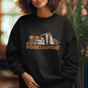 Funny Book Lover Sweatshirt Booktrovert Definition Books Reader Reading TS02 Printyourwear
