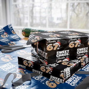 Sweet Chaos Thanks to 67 Wrapping Paper Roll Funny Christmas Cookie Meme with Sprinkles TS02 Black Print Your Wear