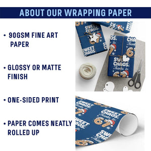 Sweet Chaos Thanks to 67 Wrapping Paper Roll Funny Christmas Cookie Meme with Sprinkles TS02 Print Your Wear