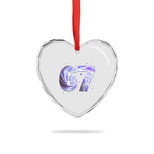Swirl Effect Printed Six Seven Meme Heart Crystal Glass Ornament Gen Z Alpha Gift TS12 Print Your Wear