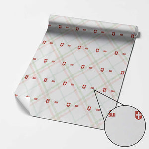 Switzerland Wrapping Paper Roll Vintage Retro Swiss Flag