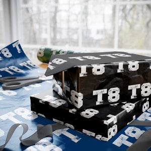 T8 Jersey Wrapping Paper Roll Concert Inspired Outfit Varsity Sports TS10 Black Print Your Wear