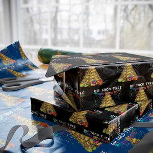 Taco Christmas Tree Wrapping Paper Roll Funny Xmas Foodie Mexican TS14 Black Print Your Wear