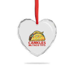 Taco Trump Mexican Christmas Heart Crystal Glass Ornament Cankles McTaco Tits TS14 Print Your Wear