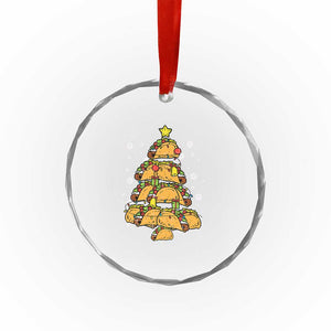 Taco Xmas Tree Crystal Glass Ornament Mexican Food Tacos Lover Xmas in Mexico TS02 Print Your Wear