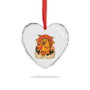 Tacocat Monster Heart Crystal Glass Ornament Funny Cats Taco Lovers TS14 Print Your Wear